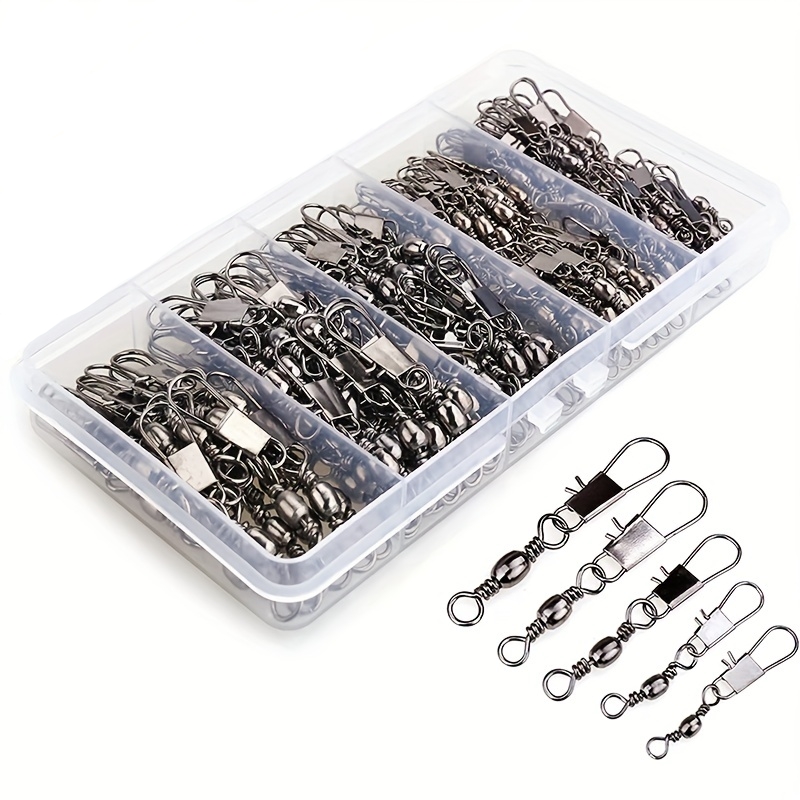 Fishing Lure Spinnerbait - 50/200 шт. Вертлюги-карабины для рыбалки, рыболовные
